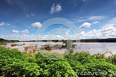 Mekong at Khong Chiam, Thailand Stock Photo