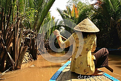 Mekong river,Vietnam. Editorial Stock Photo