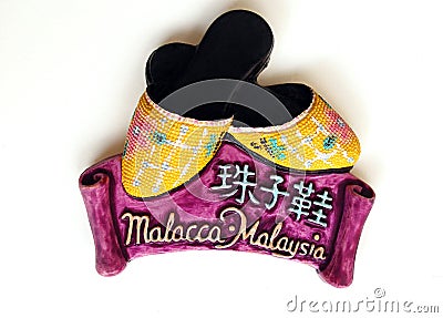 Melaka beaded slippers Stock Photo