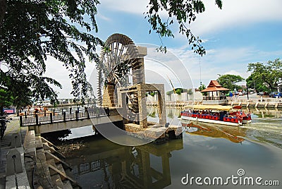 Melaka Sultanate Water Mill Editorial Stock Photo