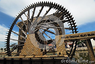 Melaka Sultanate Water Mill Editorial Stock Photo