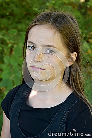 Melancholic looking teenage girl Stock Photo