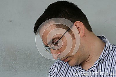 Melancholic Man Stock Photo