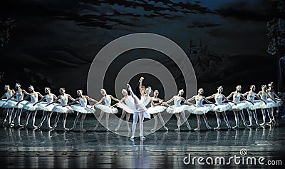 The melancholy of Ojta let Prince very distressed-ballet Swan Lake Editorial Stock Photo