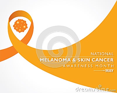 Melanoma and Skin Cancer Awareness Month observed in May Vector Illustration