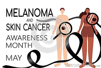 Melanoma and skin cancer awareness month vector illustration Vector Illustration