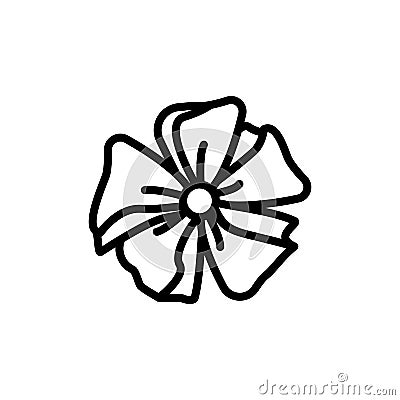 Melastome flower icon. Simple line, outline vector elements of botanicals icons for ui and ux, website or mobile application Stock Photo