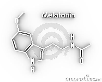 Melatonin hormone molecule. Stock Photo