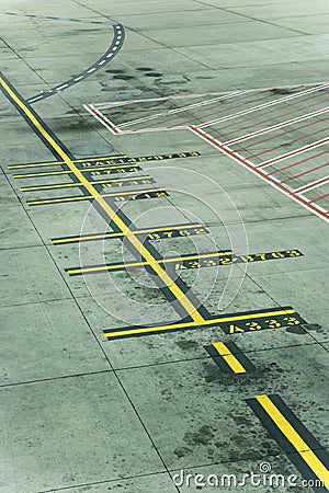 Melbourne Airport runway Stock Photo