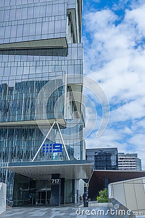 Melbourne, Australia - April 1, 2017: Channel 9 iconic building Editorial Stock Photo