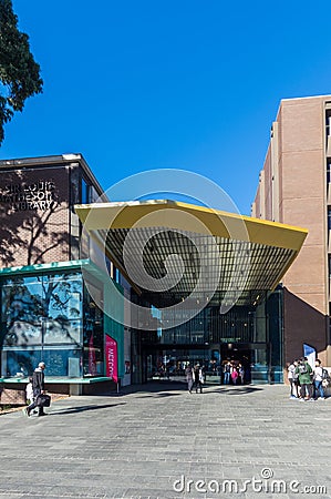 Sir Louis Matheson Library at the Monash University Clayton campus. Editorial Stock Photo