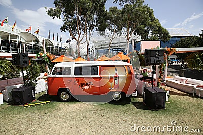 Aperol Spritz presented at Club Aperol at The Australian Open in Melbourne Park Editorial Stock Photo