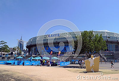 Rod Laver arena at Australian tennis center in MELBOURNE, AUSTRALIA. Editorial Stock Photo