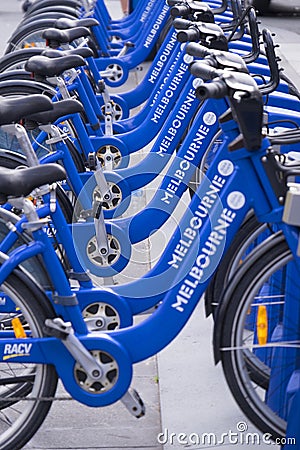 Melbourne Bike Share Station Editorial Stock Photo