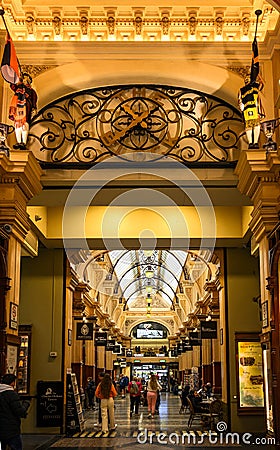 Melbourne; The Block Arcade Editorial Stock Photo