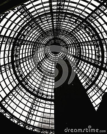 Melbourne central station black-and-white background image Stock Photo