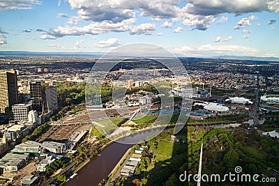 Melbourne City View Editorial Stock Photo