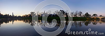 Melbourne at dusk Stock Photo