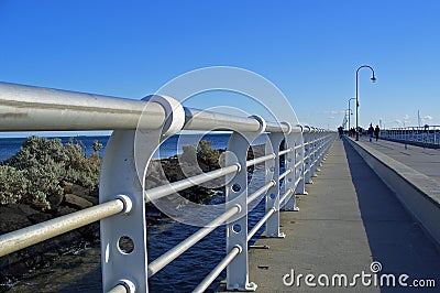 Melbourne pier Stock Photo