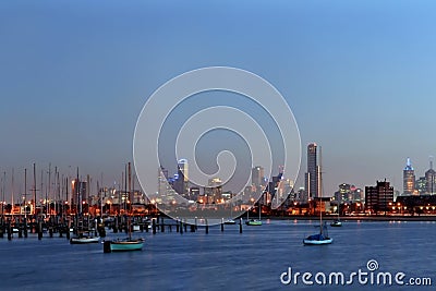 Melbourne from St Kilda Stock Photo