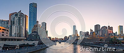 Melbourne at sunset Editorial Stock Photo