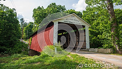 Melcher Covered Bridge, Parke County, Indiana Stock Photo