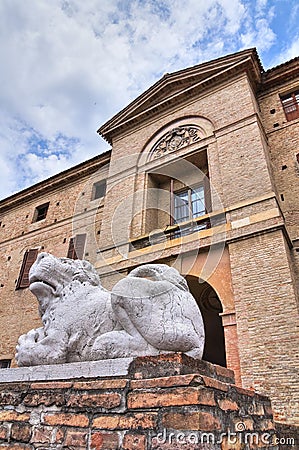 Meli Lupi Fortress of Soragna. Emilia-Romagna. Stock Photo