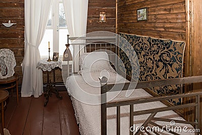 The interior of the room of the teacher in the Zemsky school Editorial Stock Photo