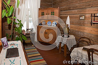 Melikhovo, Zemstvo school teacher`s room Editorial Stock Photo