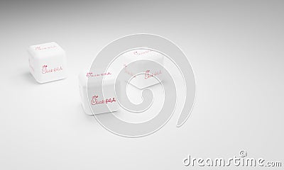 Melitopol, Ukraine - November 21, 2022: Chick-fil-A logo icon isolated on color background. Chick-fil-A is an American Editorial Stock Photo