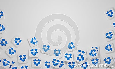 Melitopol, Ukraine - November 21, 2022: Dropbox logo icon isolated on color background. Dropbox is a file hosting Editorial Stock Photo