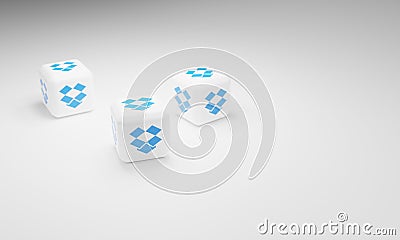 Melitopol, Ukraine - November 21, 2022: Dropbox logo icon isolated on color background. Dropbox is a file hosting Editorial Stock Photo