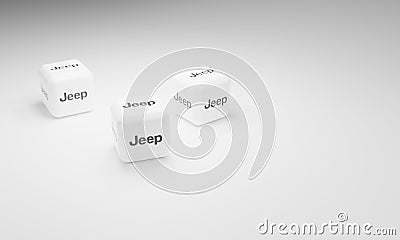 Melitopol, Ukraine - November 21, 2022: Jeep logo icon isolated on color background. Jeep is a brand of American Editorial Stock Photo