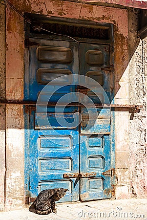 Mellah district in the medina of Essaouira Stock Photo