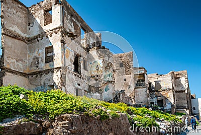 Mellah district in the medina of Essaouira Stock Photo