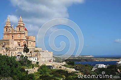 Mellieha St Mary Church Stock Photo