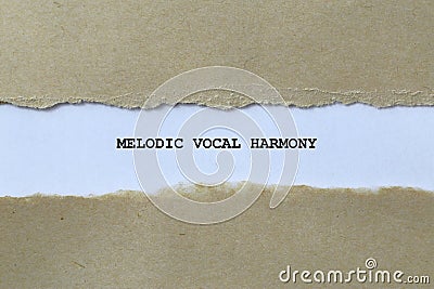 melodic vocal harmony on white paper Stock Photo