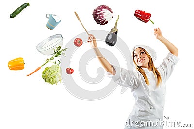 Melody in cooking Stock Photo