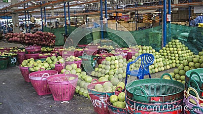 Melon fruits were in the market and available to transfer to another market, Bangkok Thailand Stock Photo