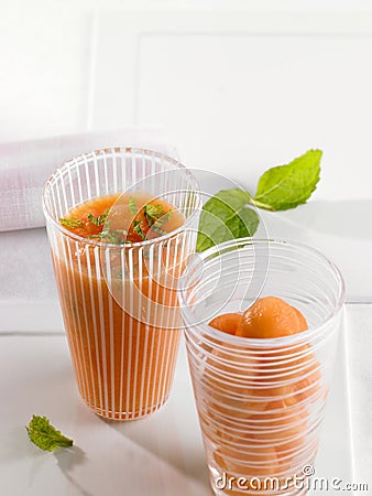 Melon soup Stock Photo