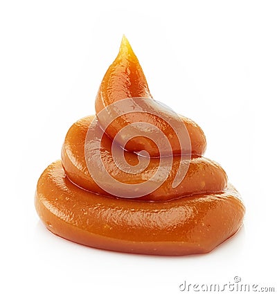 Melted caramel cream Stock Photo