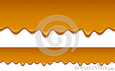 Melted caramel. Seamless pattern Vector Illustration