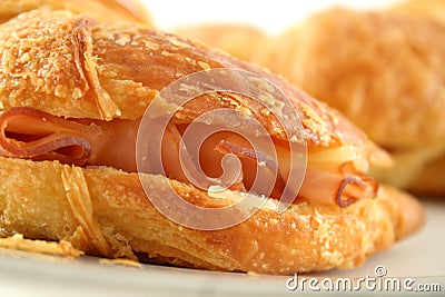 Melted Cheese Croissant 4 Stock Photo