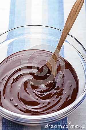Melted chocolate for cooking Stock Photo