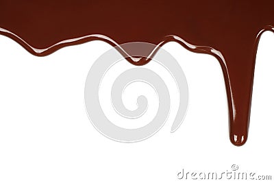 Melted chocolate dripping Stock Photo