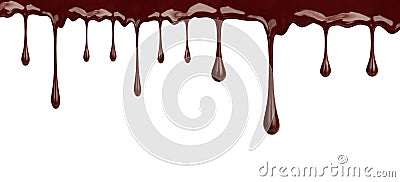 Melted chocolate dripping Stock Photo