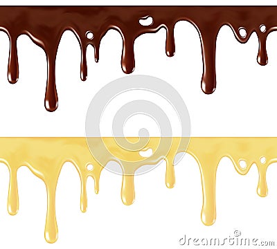 Melted chocolate Vector Illustration