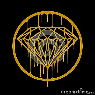 Melted Diamonds Vector Illustration