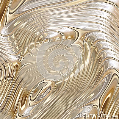 Melted Flowing Gold Stock Photo