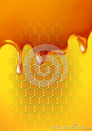 Melted Honey Cartoon Illustration